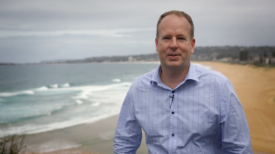 Paul with mic at Northern Beaches Sydney
